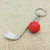 Keychains Simulation Golf Key Chains 6 Color Sport Ball Rings Bag Accessories Gifts For Team Friends