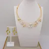 Necklace Earrings Set Fine Dubai Gold Color Women Necklaces Jewellery Wedding Jewelry For Bridal Party Gift