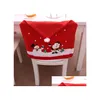 Décorations De Noël Chaise Ers Chapeau De Noël Rouge Merry Back Er Décoration De Fête 60 X 49 Cm Drop Delivery Home Garden Fournitures De Fête Dheam