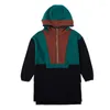 Flickaklänningar 2023 Teen klänning Elegant Autumn Hooded Children Clothing Casual Patchwork Kids for Girls 6 8 10 12 14 16 Years