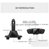 Bluetooth Car Kit Fm Transmitter Wireless Hands Aux Modator Mp3 Player Tf Dual Usb 21A Power On Off Display O Drop Delivery Mobil2532128