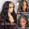 13x6 Hd Lace Frontal Wig Body Wave Front 30 Inch 360 Full Human Hair Wigs For Women Pre Plucked Brazilian