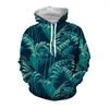 Men's Hoodies Jumeast 3D Palm Jungle Leaves Printed Y2k Hoodie Men Casual Harajuku Fashion Long Sleeve Top Plus Size Loose YK2 Clothes