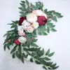 Decorative Objects Figurines 2pcs Peony Artificial Wedding Flower Wall Arrangement Arch Backdrop Decoration Rose Wreath Door Threshold Decor White 230110