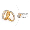 Pierścienie ślubne Sojusz Pierścień dla kobiet i mężczyzn Matte Skończona stal nierdzewna para złotych kolorowych miłośników biżuterii