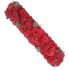 Fleurs décoratives 100x25CM fleur artificielle rangée route plomb boutique de mariage arc décoration hortensia mur peut se plier