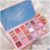 Ombretto 18 colori Quarzo rosa Ombretto Palette Matte Glitter Trucco Lunga durata Impermeabile Pigmento lucido Goccia Consegna Salute B Dhpy9