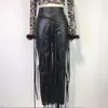 Pantalon Femme Sexy PU Faux Cuir avec cordes Femmes Streetwear Retour Zipper Leggings Automne Hiver Pantalon Long Solide Y2K Vêtements