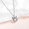 Pendants Sweet Little Fresh S925 Pure Silver Devil Flash Zircon Necklace Japan And South Korea Simple Versatile Clavicle