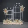 Decorazione per feste Villa Fondali per fidanzamento di compleanno Sfondo di matrimonio cinese Decorazioni per pareti Scaffale per schermo ad arco per anniversario in ferro battuto