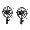 Microphones 2X Miniphone Mount 25MM Pour 23MM-27MM Diamètre Condensateur Mic Noir