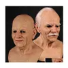 Other Event Party Supplies The Old Mans Face Wigs Mask Halloween Fashion Cosplay For Man With Eye Shield Drop Delivery Home Garden Dh3Pe