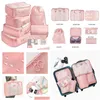 Storage Bags 7Pcs Travel Lage Organizer Sets For Clothes Shoes Bag Waterproof Closet Zip Suitcase Organizers Underwear Pouch Drop De Dhqpo