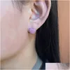 Ear Cuff Fashion Jewelry Cute Pink Heart Earrings S925 Sier Post Gold Plating Unique Design Clip Stud Drop Delivery Dhafl