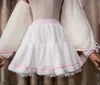 Spódnice dorosłe kobiety zimowe ciepłe polarowe mini plisowane pres opaska talia biała słodka urocza kostium lolita dla lady preppy dziewczęta 230110