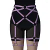 Cinture Sexy Women Leather Leg Ring Reggicalze Punk Coscia Gothic Harajuku Vita femminile per Bondage Harness Reggicalze