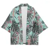 Roupas étnicas cardigãs de streetwear japonês homens harajuku haori kimono cosplay camisetas superiores yukata tao robe planta floral 6xl 5xl 4xl