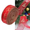 Kerstdecoraties Diy Organza Ribbon Tree Gift Box Bow For Home Feestelijke feestvaartuigen 6 cm breedte