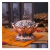 Fragrance Lamps Alloy Hollow Er Aromatherapy Furnace Lotus Shaped Incense Burners Double Dragon Ear Treasures Fill The Home Censers Dhdzc