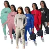 Tasarımcı Bahar Kadın Hoodies Kazak Trailtsits 2 Parçalı Pantolon Kıyafet Uzun Kollu Peluş Sweater Sweatpants Sweatsuit