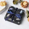 Jewelry Pouches 12pcs Organizer Box For Earrings Necklace Bracelet Display Gift Holder Packaging Black Cardboard Boxes Feather Print