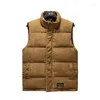 Men's Vests 2023 Sleeveless Vest Jackets Winter Fashion Corduroy Male Cotton-Padded Coats Men Warm Waistcoats Clothing 5XL