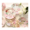 Dishes Plates Pastoral Bone China And Porcelain Cake Dish Pastry Fruit Tray Ceramic Tableware Steak Dinner L1 Drop Delivery Home G Dh5M9