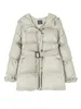Women's Down Parkas Toppies Winter Hooded Puffer Jacket Coat Belt Long Oversized Outwear Clothing 230111