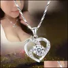 Collane con ciondolo Love Crystal Collana Nastro Zaffiro Regalo di compleanno per gioielli da donna Bianco Viola 3 2Lr Q2 Drop Delivery Pendenti Dhbk9