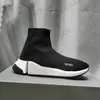2023 Men Socks Shoe Stretch Trainer Designer Sneakers Men Knit Mid-Top Trainer Sock Sneakers High Quality Casual Shoes Runner Shoes 36-46 med Box No017