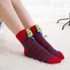 Kadın Socks 25# Kawaii 3D Ebeveyn-Çocuk Kadın Tüpü Mercan Polar ve Kadife Kalınlaştırılmış Mutlu Çorap