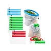 Storage Bags Reusable Shop Ecofriendly Mesh Vegetable Fruit Toys Pouch Hand Totes Home Environmental Bag Drop Delivery Garden Housek Dh0Ox