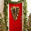 Flores decorativas Decorações de queda para a varanda 2023 Christmas Wreath PVC PVC de cabeça para baixo Simulação de árvore Porta de flor Decoração frontal