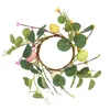 Decorative Flowers Easter Garland Visual Effect Decoration Foam Stuffed Simulated Eucalyptus Wreath Happy Festival Decor For Party