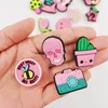 Schuhteile Zubehör L Kawaii Tier Hocus Pocus Charms passen für Croc Pins Lustige rosa Hexe Hund Frosch Pilz Dekoration Grils Jungen Am1X8