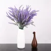 Decorative Flowers 4pcs Romantic Decoration Lavender Artificial Home Wedding Bridal Bouquet Plant Wall Accessories Flower