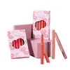 Lipstick Handaiyan 6pcs Conjunto de lipsticks Lipliner Lipsticks Pen Lapyon Rotcating and Thut Dualuse Matter Matter Resistente aquático