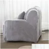 Pokrywa krzesełka Pluszowa Plush zagęszcza elastyczna sofa rozkładowa segmentowa 1/2/3/4 SEater Estronging Couch do salonu Dostawa H Dhqcu