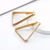 Boucles d'oreilles cerceau Triangle oreille anneau 2023 mode doré cubique zircone tempérament coréen personnalité féminine tendance femme boucle d'oreille