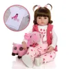 人形keiumi revorn bebe bebe doll toy cloth body stifted realistic baby doll with giraffe幼児の誕生日クリスマスプレゼント230111