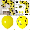 Andra evenemangsfest levererar julinsekt Little Bee -formad aluminiumfilm Ballong Birthday Package Cartoon Decorative Do Dhgarden DHB6U