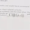 Stud -oorbellen Fashion Women 925 Sterling Silver Silver Tiny Heart Earring White Email Pave Crystal Girls Party