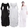 Casual Dresses Women Medieval Dress Renaissance Vintage Style Gothic Floor Length Cosplay Without Belt Gown