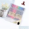 Gel Pens Creative12 PCs/Los Stift 0,5 mm Farbtintenmarker Schreiben Schreibweise Style School Office Supplies Geschenk Drop Lieferung Business DHT2R