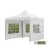 Shade Shelter Sides Panel Portable Tent Pavilion Składanie szopy piknik Wodoodporny baldachim ER bez górnej kropli dostawa do domu gar dhvdt