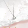 Pendants Sweet Little Fresh S925 Pure Silver Devil Flash Zircon Necklace Japan And South Korea Simple Versatile Clavicle