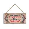 Christmas Decorations Years Wooden Door Hanging Sign Tree Ornament Home Decor Wood Xmas Gift Drop Delivery Garden Festive Party Suppl Dhljp