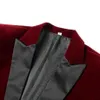 Ternos masculinos Blazers Trend Trend Velvet Groom Tuxedo Slim Fit Wedding Party Business Casual Sone Jacket Banquete Single Casal 230111