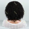 Saç sentetik peruklar siyah peruk kadınlar kıvırcık moda doğal yüksek sıcaklık kimyasal elyaf kısa kap 1201
