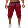 メンズショーツ2023夏のブランドメンズジョガースポーツ薄い男性ブラックショートパンツ男性フィットネスジムトレーニングボクシング